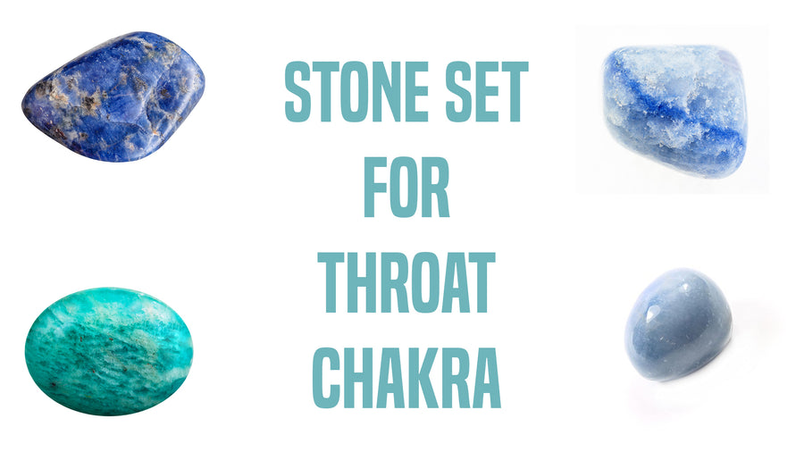 Chakra Set for Throat Chakra Gemstone Pocket Stone Set | Crystal Gemstone Shop.