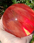 Cherry Quartz Polished Gemstone Sphere Orb 90-140mm | Crystal Gemstone Shop.