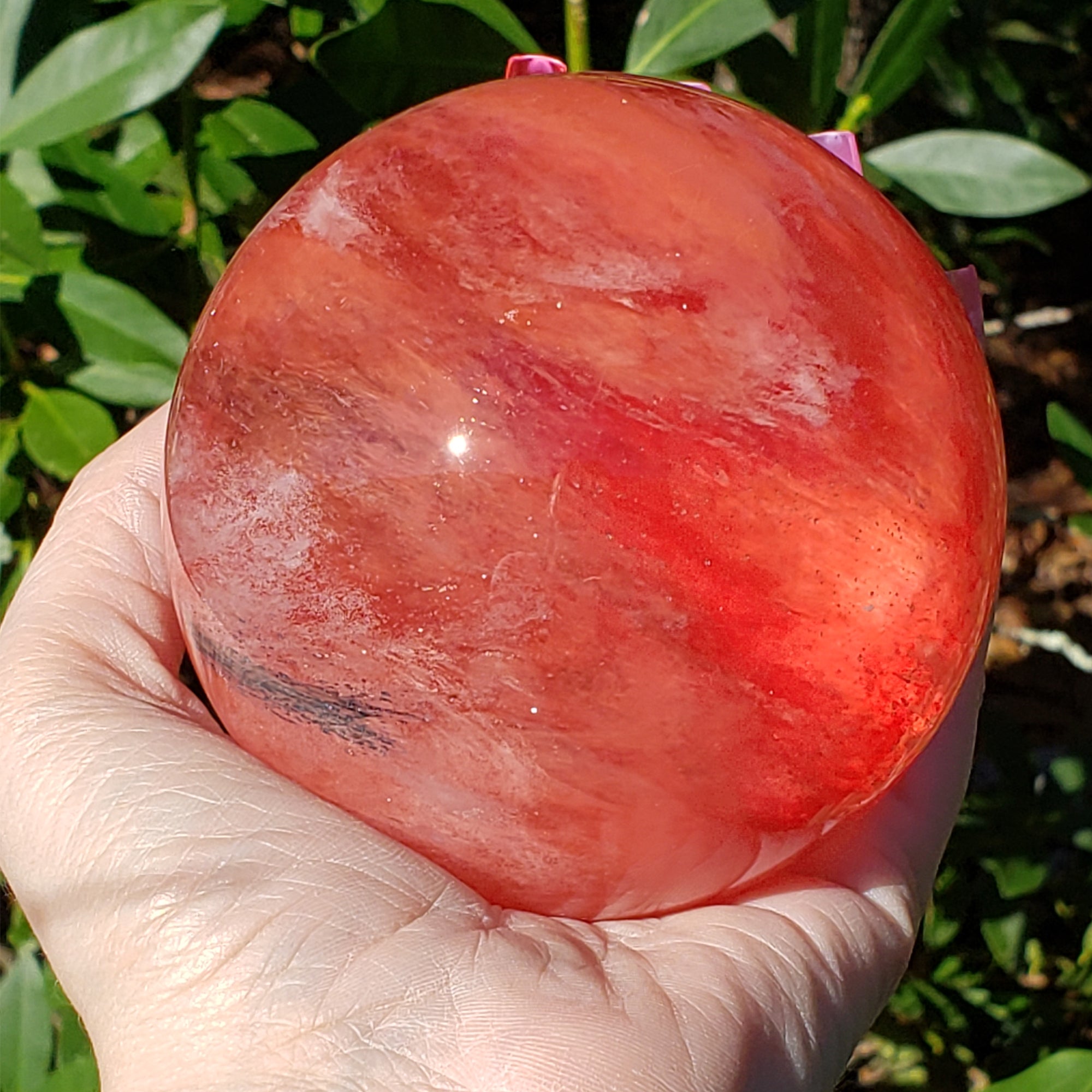 Cherry Quartz Polished Gemstone Sphere Orb 90-140mm | Crystal Gemstone Shop.