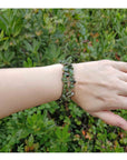 Green Nephrite Jade Natural Gemstone Chip Bracelet 2