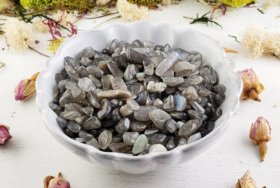 Labradorite Gemstone Chips - 1 oz. Bag | Crystal Gemstone Shop.