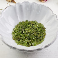 Peridot Gemstone Chips by the Ounce | Crystal Gemstone Shop.