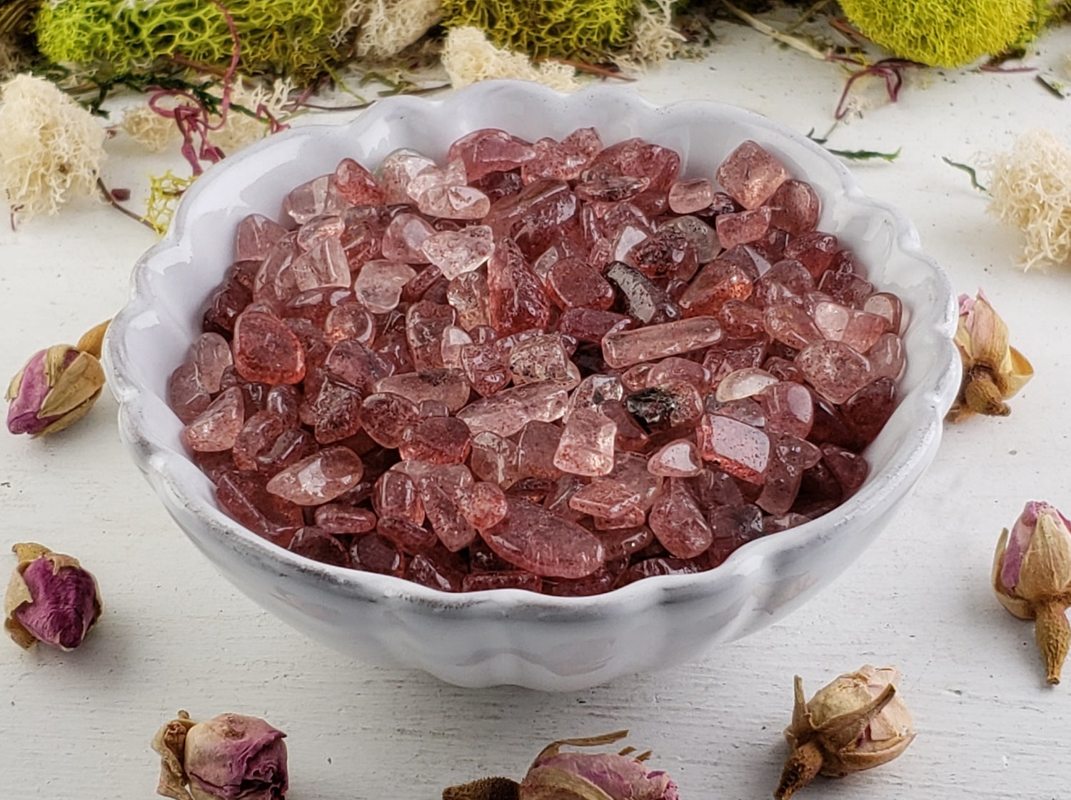 Strawberry Quartz Gemstone Chips Crystal Gemstone Shop