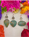 Chrysocolla Cuprite Sonora Sunset Gemstone Sterling Silver Pendant