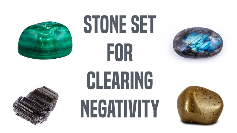 Clearing Negativity Gemstone Pocket Stone Set | Crystal Gemstone Shop.