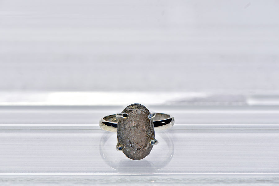 Colombianite Natural Gemstone Sterling Silver Ring - Tension Mounted