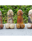Crazy Lace Agate Polished Gemstone Phallus - Multiple Sizes!