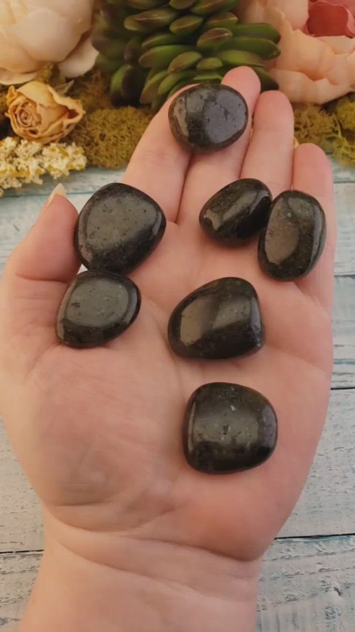 Micro Labradorite Tumbled Polished Natural Gemstone - Video