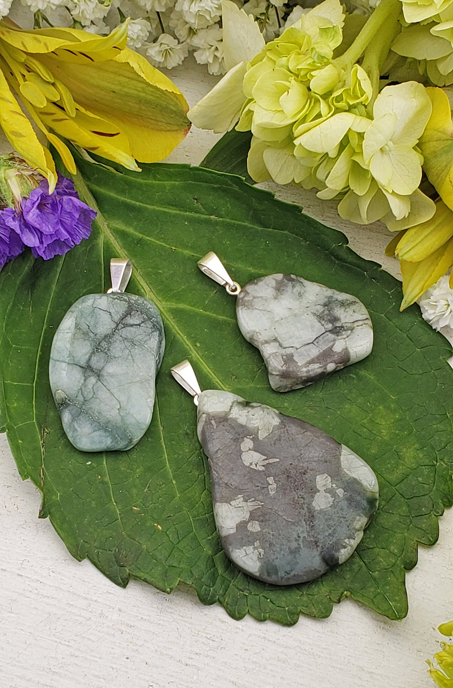 Emerald Natural Gemstone Slab Pendant