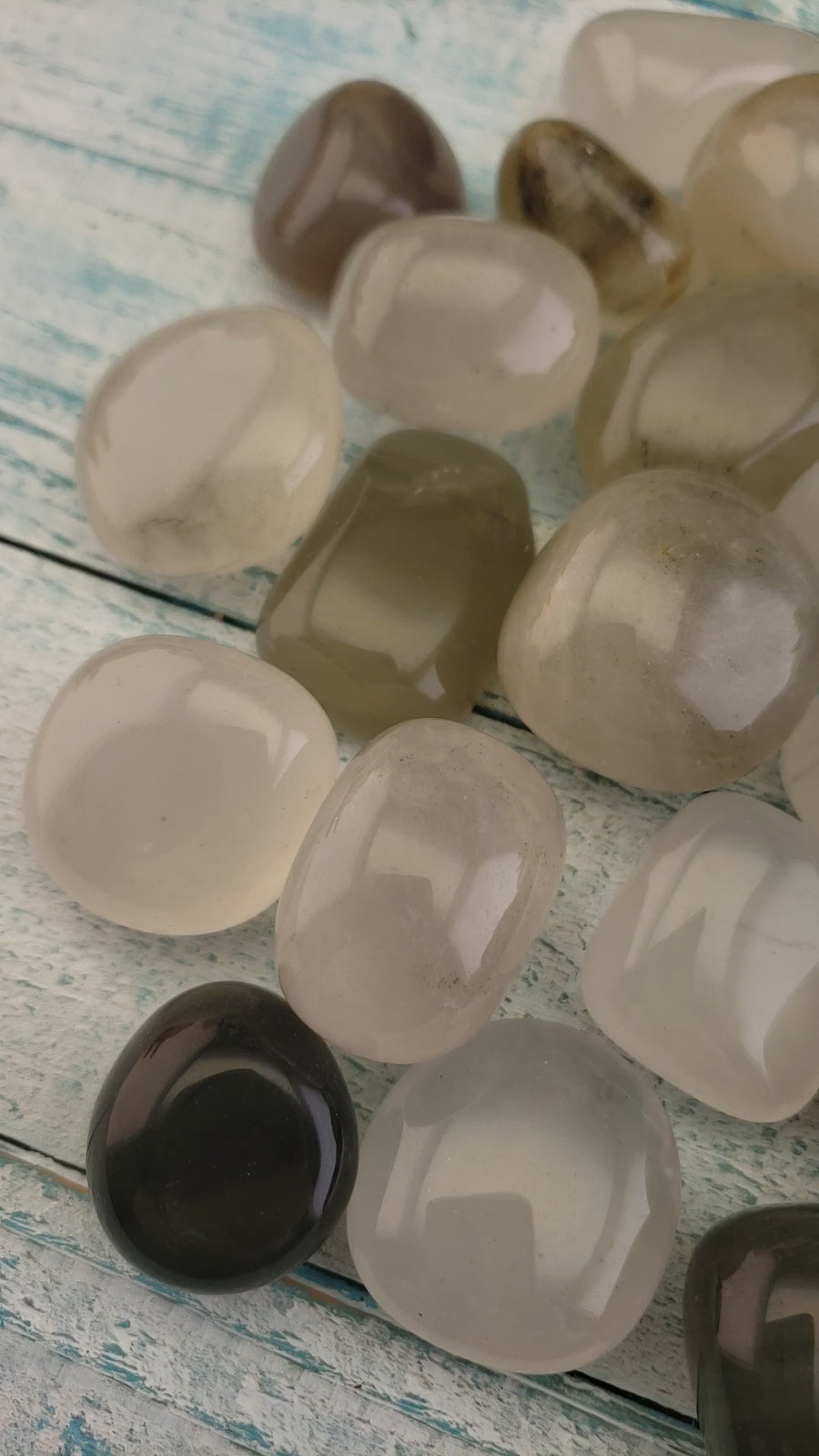 Chlorite Included Quartz Crystal Polished Tumbled Gemstone - One Stone