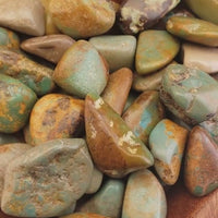 Natural Turquoise Tumbled Gemstone - One Stone or Bulk Wholesale Lot - Video