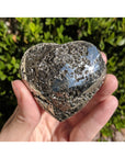 Pyrite Puffy Gemstone Heart 2