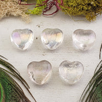 Angel Aura Quartz Gemstone Heart - 24mm - 27mm | Crystal Gemstone Shop.