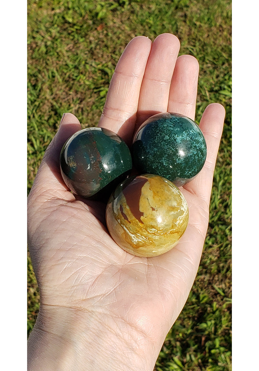 Fancy Jasper Gemstone Orb Sphere - Stone of the Ordered Mind - Multiple Sizes! 3