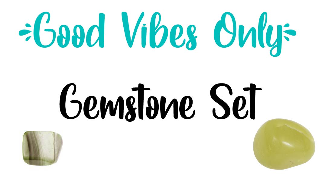 Good Vibes Only Gemstone Pocket Stone Set | Crystal Gemstone Shop.