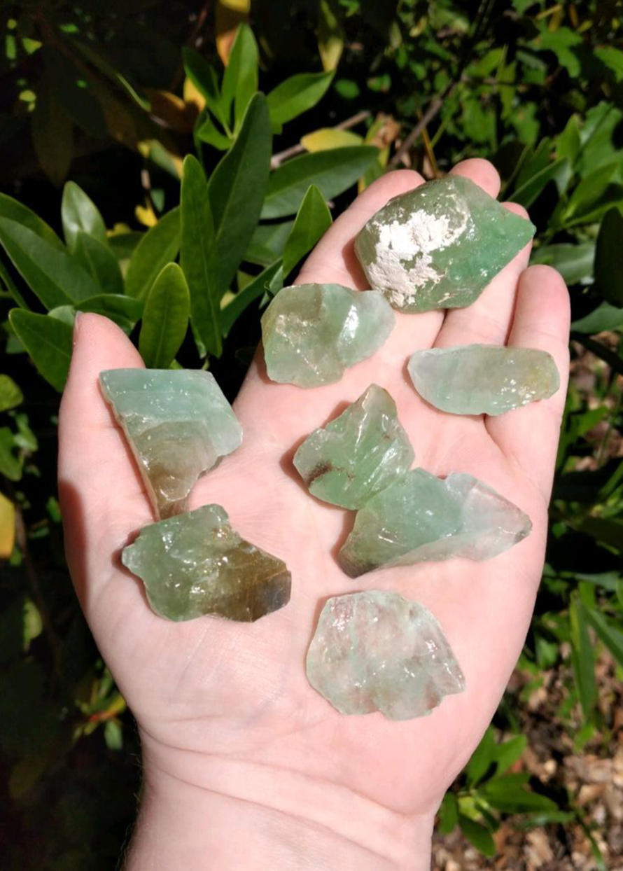 Green Calcite Raw Rough Natural Gemstone Cluster - Small [ 0.75" - 1" ]