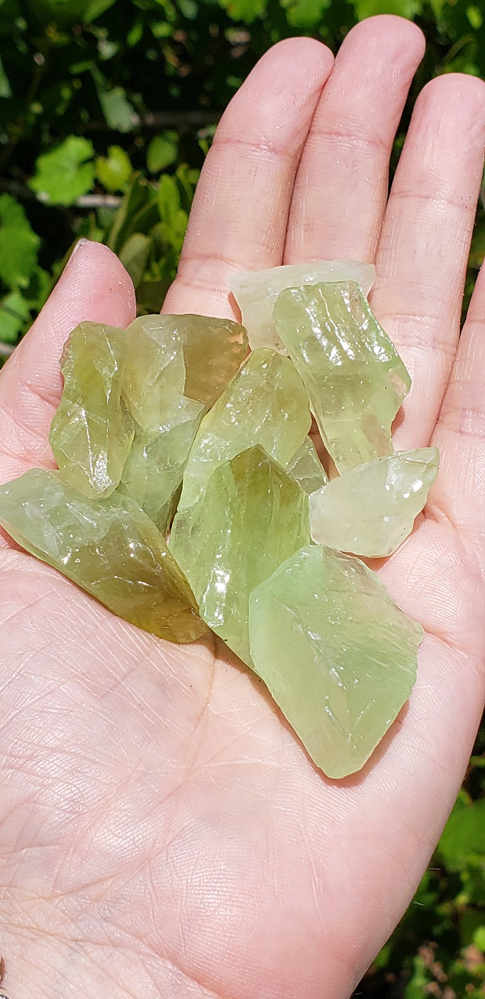 Olive Green Calcite Raw Rough Gemstone - Stone of Great Bounty!