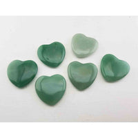 Green Aventurine Polished Gemstone 45mm Flat Heart Carving 2