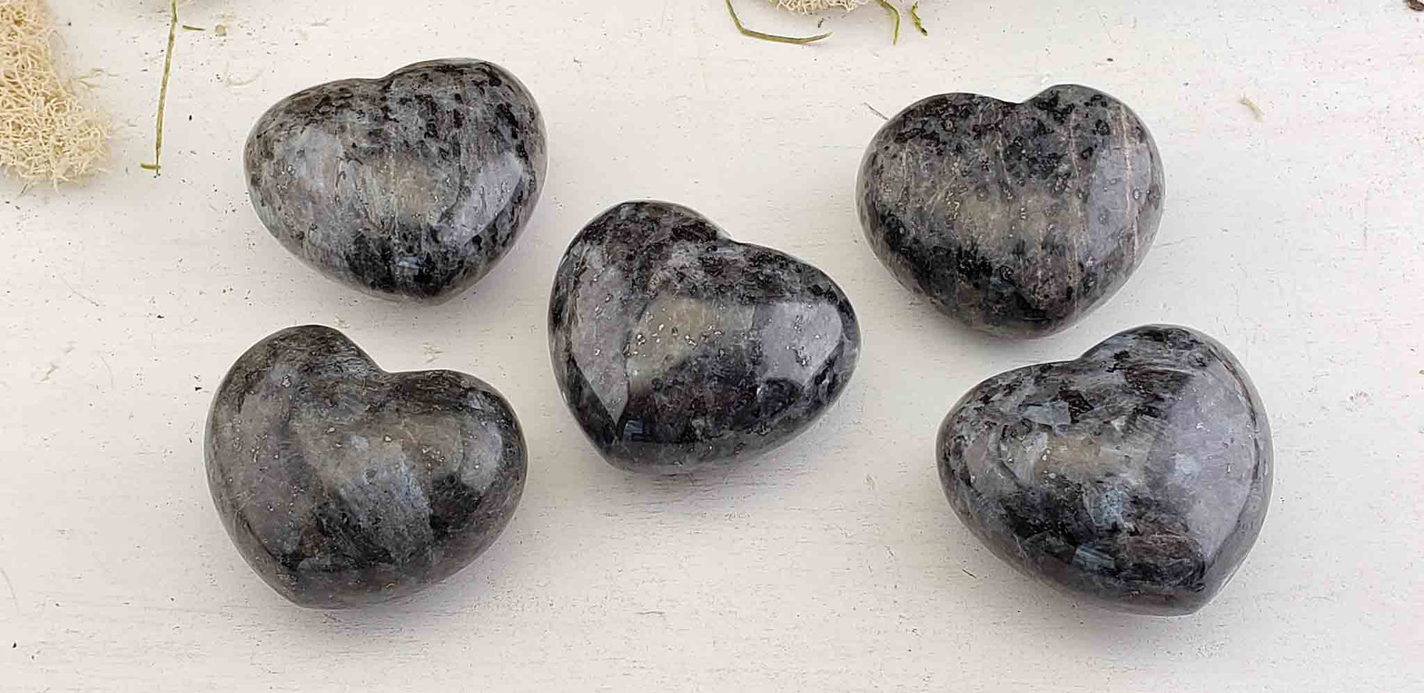 Larvikite Gemstone Polished Heart