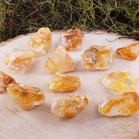 Hematoid Quartz Golden Yellow Polished Tumbled Stone - Jumbo | Crystal Gemstone Shop.