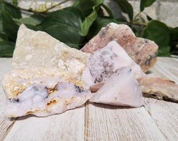 Pink Opal Raw Rough Natural Gemstone | Crystal Gemstone Shop.
