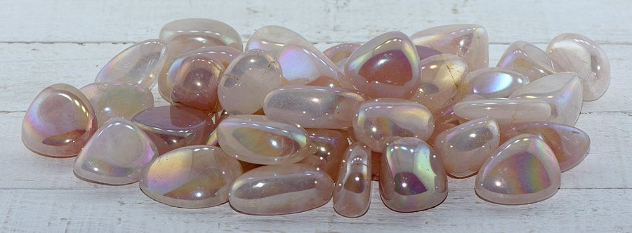 Fantasy Rose Quartz Polished Tumbled Gemstone | Crystal Gemstone Shop.