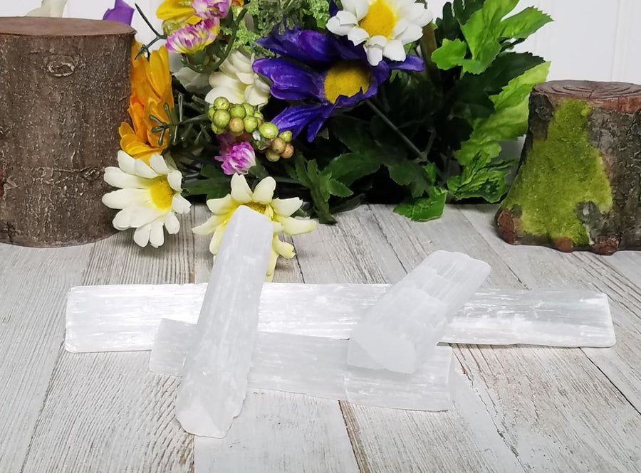 Selenite Stick Natural Stone - Large Size | Crystal Gemstone Shop.
