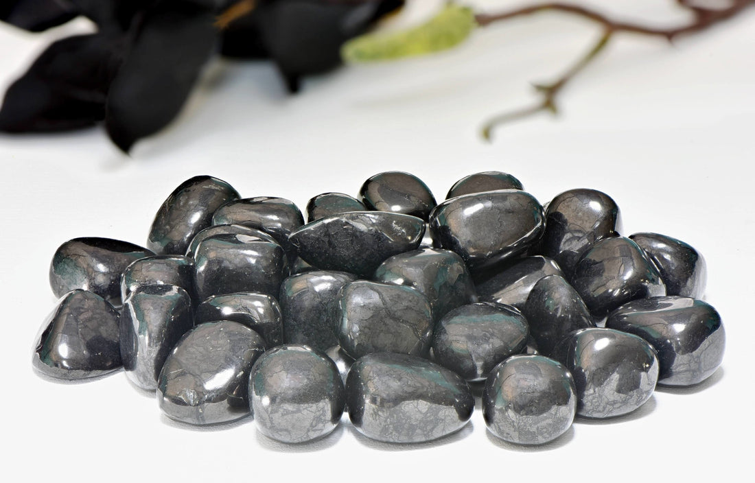 Shungite Polished Tumbled Gemstone - Multiple Sizes! | Crystal Gemstone Shop.