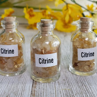 Citrine Gemstone Chip Bottle | Crystal Gemstone Shop.