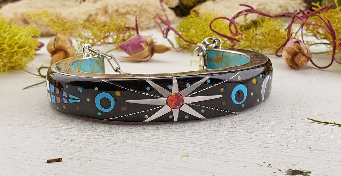 Queenly in Pink Gemstone Leather Bead Cuff Bracelet | Moon Dance Charms