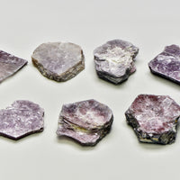 Lepidolite Medium - Pink Lithium Mica Gemstone Cleavage Slice - Single Stone or Bulk Wholesale Lots