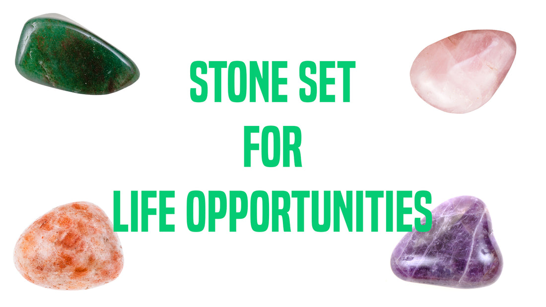 Life Opportunities Gemstone Pocket Stone Set | Crystal Gemstone Shop.