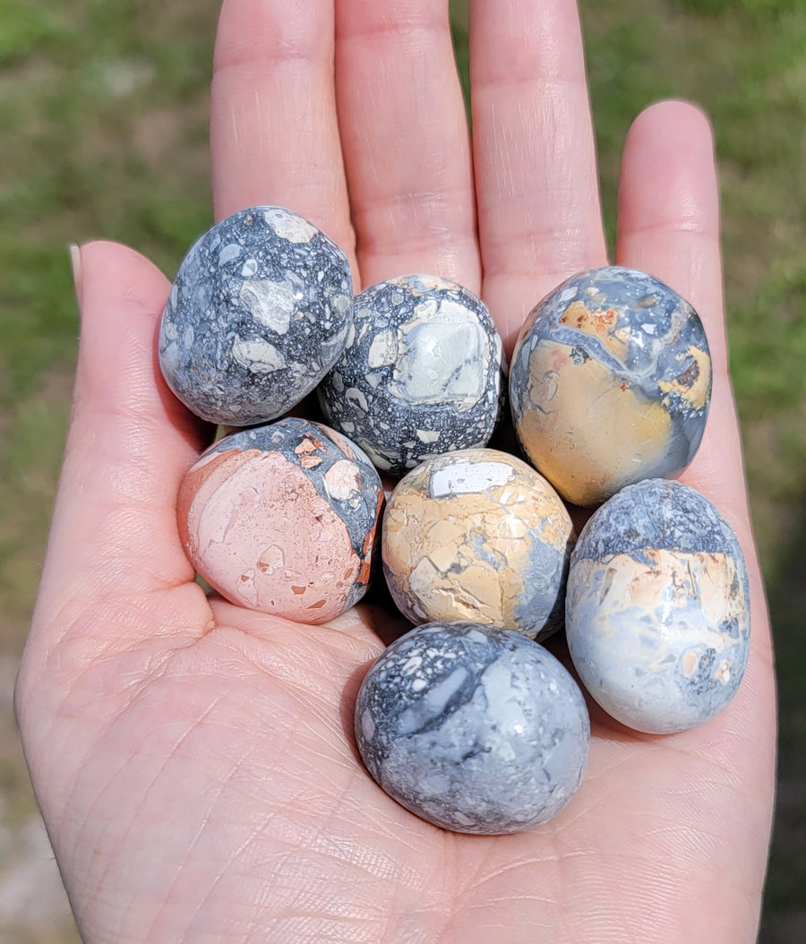 Brecciated Maligano Jasper Tumbled Gemstone