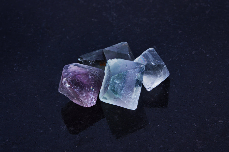 Fluorite Octahedron Mini Gemstone - Single Stone or Bulk Wholesale Lots