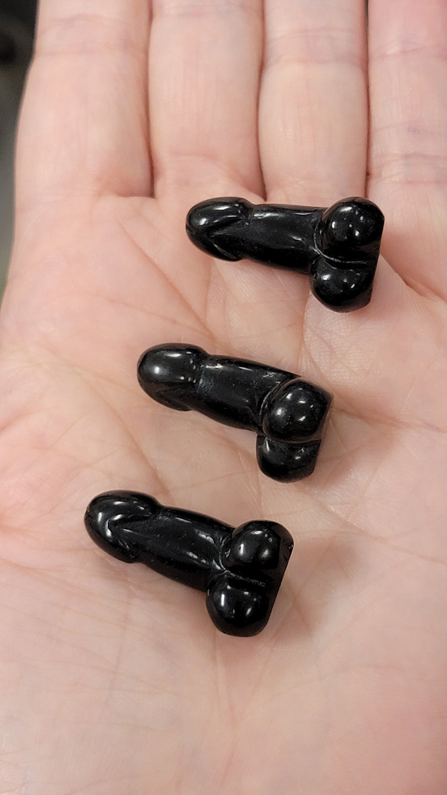 Black Obsidian Polished Gemstone Phallus - Multiple Sizes!