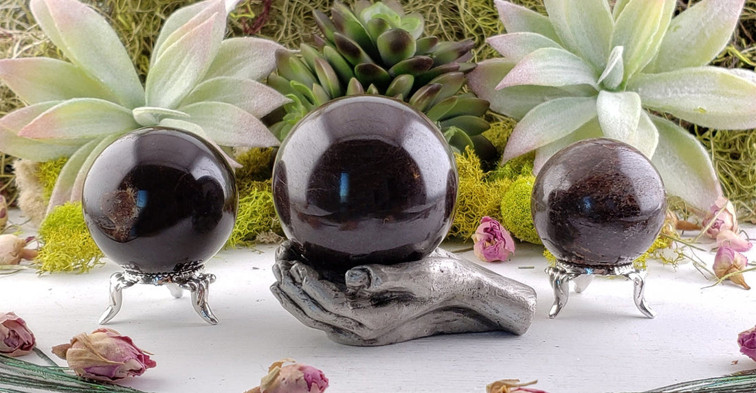 Garnet Gemstone Sphere Orb