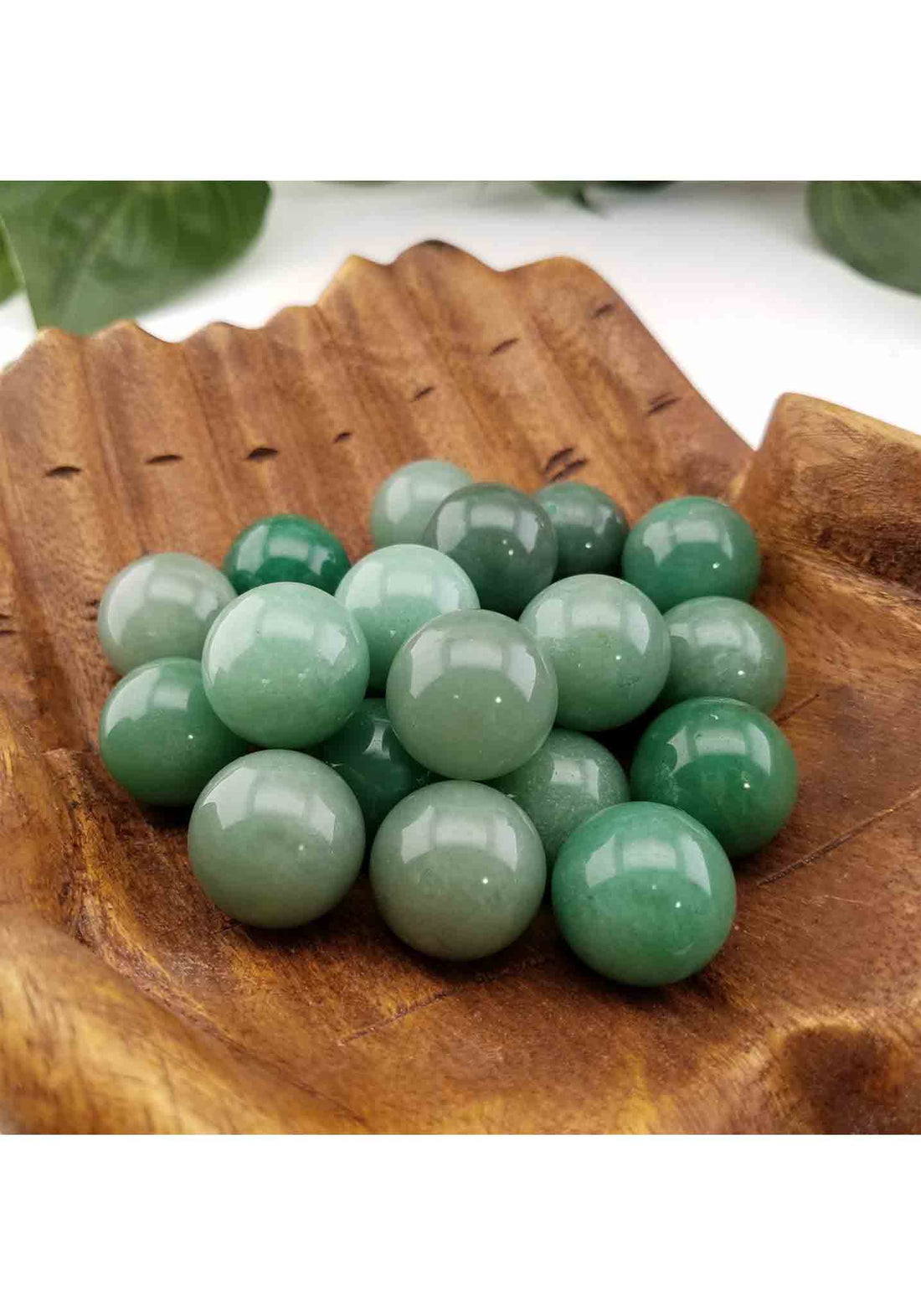 Green Aventurine Gemstone Orb Sphere Marble - Stone of Good Luck! - 20mm