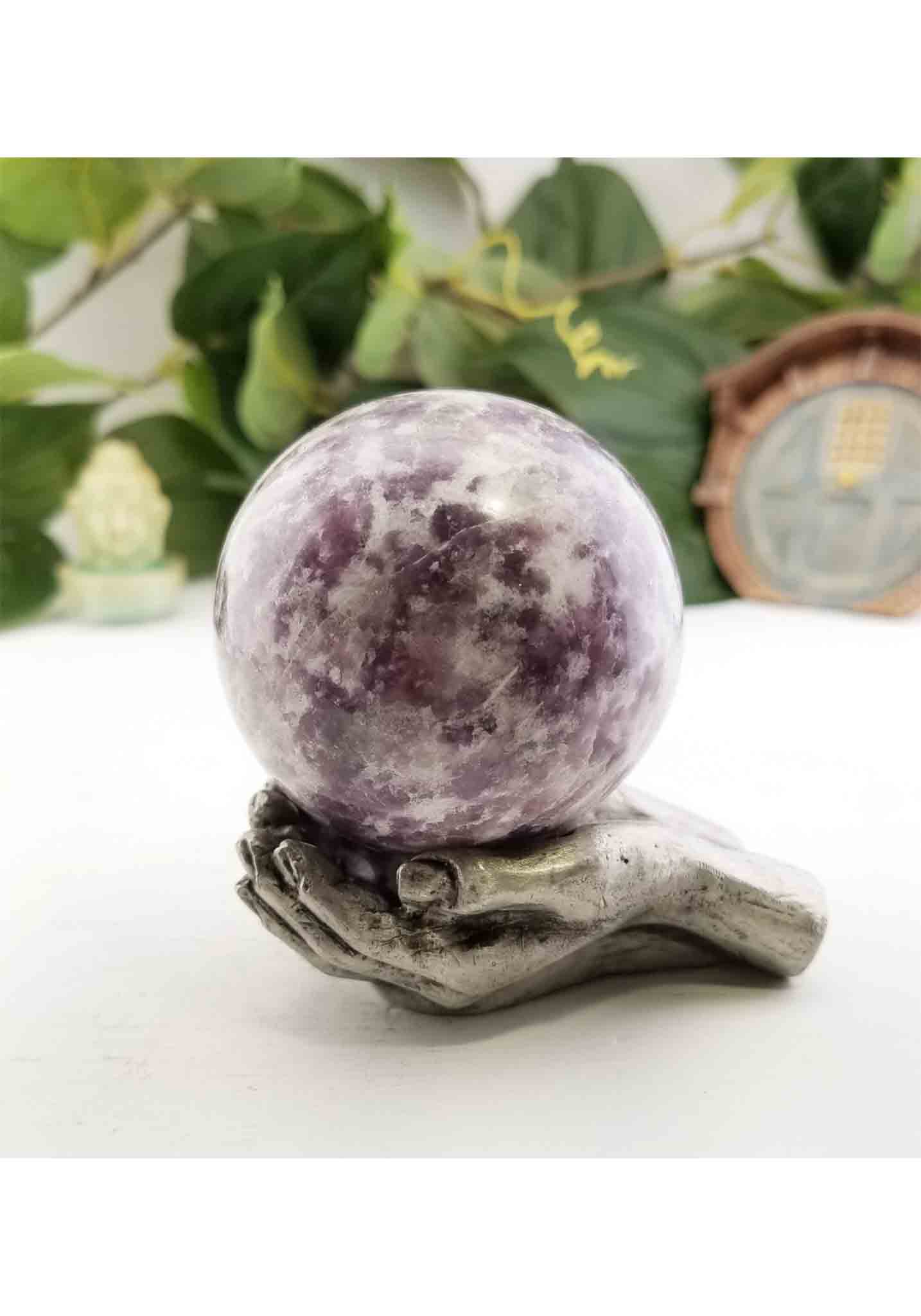 Lepidolite Polished Gemstone Sphere Orb Marble - Multiple Sizes! 3