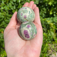 Ruby Fuchsite Polished Gemstone Sphere Orb - Multiple Sizes