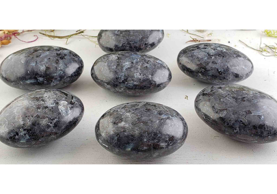 Larvikite Gemstone Polished Meditation Palm Stone