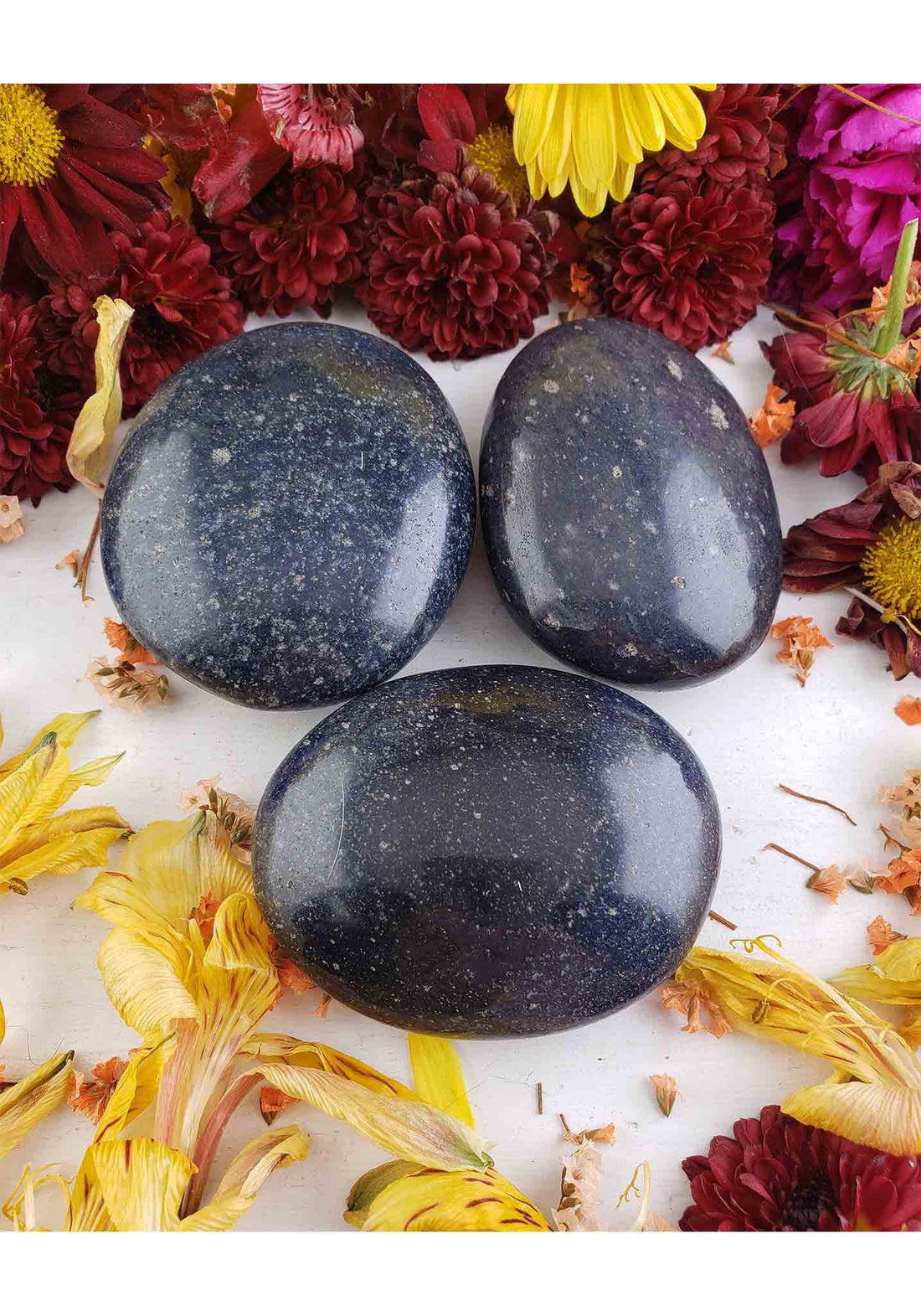 Lazulite Gemstone Meditation Palm Stone - Stone of Trusting the Self 3