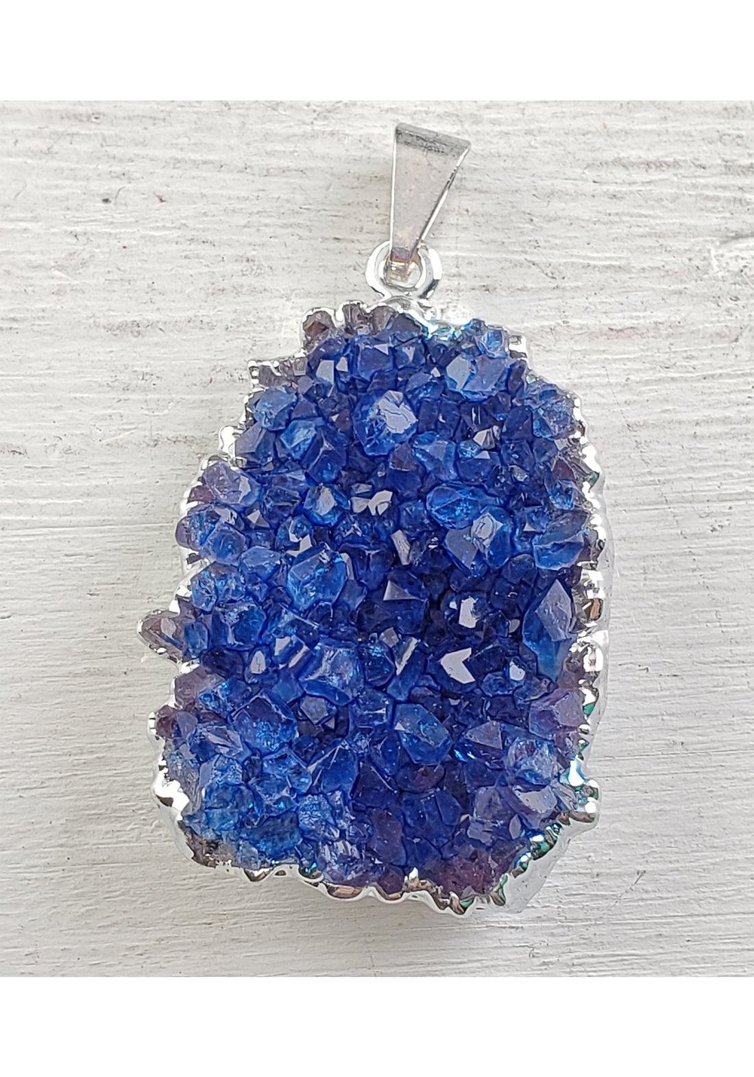 Blue Agate Gemstone Pendant