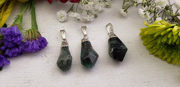 Emerald Natural Gemstone Pendant | Crystal Gemstone Shop.