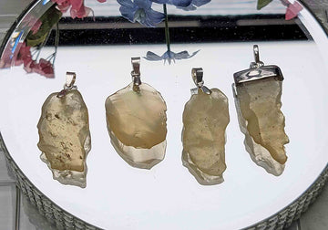 Libyan Desert Glass Sterling Silver Pendant