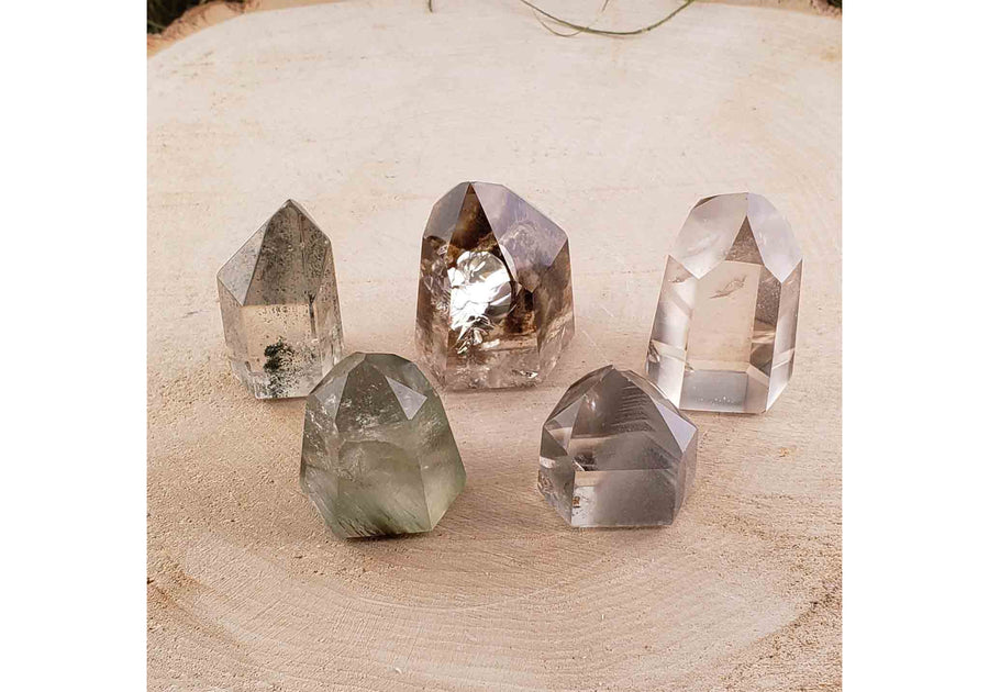 Included Phantom Quartz Lodolite Gemstone Tower Point - Multiple Sizes! 14