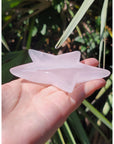 Pink Mangano Calcite Natural Gemstone Star Shallow Bowl Dish Offering Vessel 2