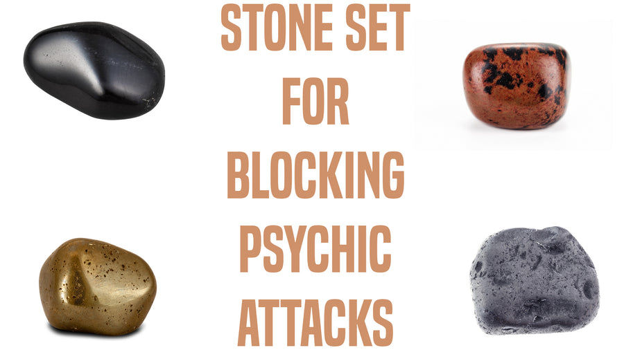 Blocking Psychic Attacks Gemstone Pocket Stone Set | Crystal Gemstone Shop.