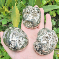Pyrite Gemstone Meditation Palm Stone 4