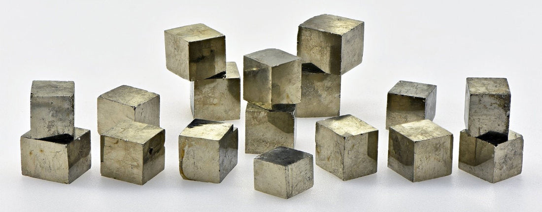 Pyrite Geometrical Gemstone MEDIUM Cube - Single Stone