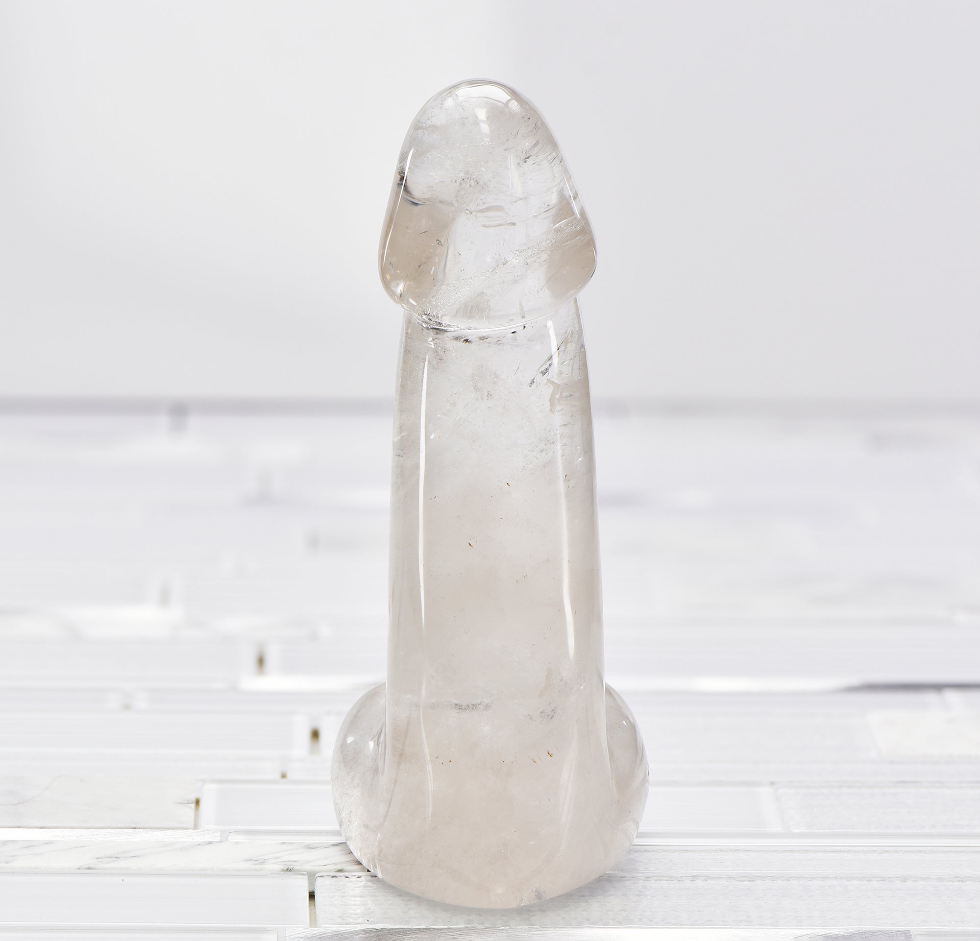Quartz Crystal Gemstone Phallus 